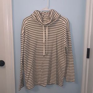 Black and white horizontal stripe sweater